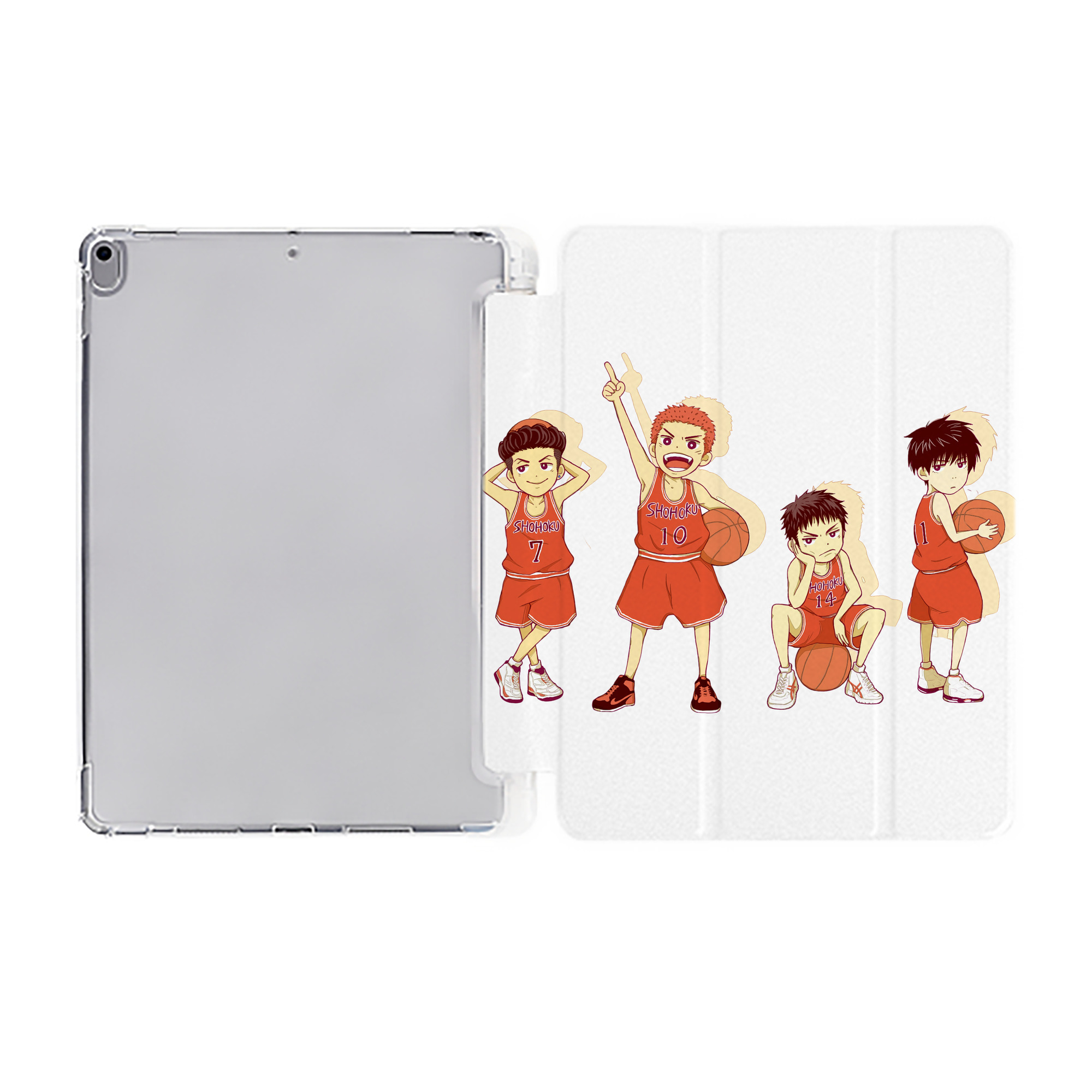 （画像用） SLAM DUNK／スラムダンク IPad ケース ペン収納付き 三つ折りスタンド PUレザー×シリコン 対応機種9.5/10.5/10.9インチ